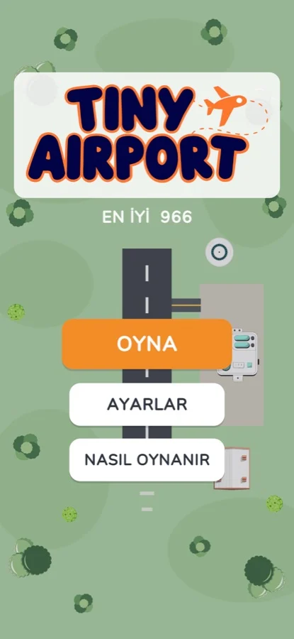 Tiny Airport ana menüsü